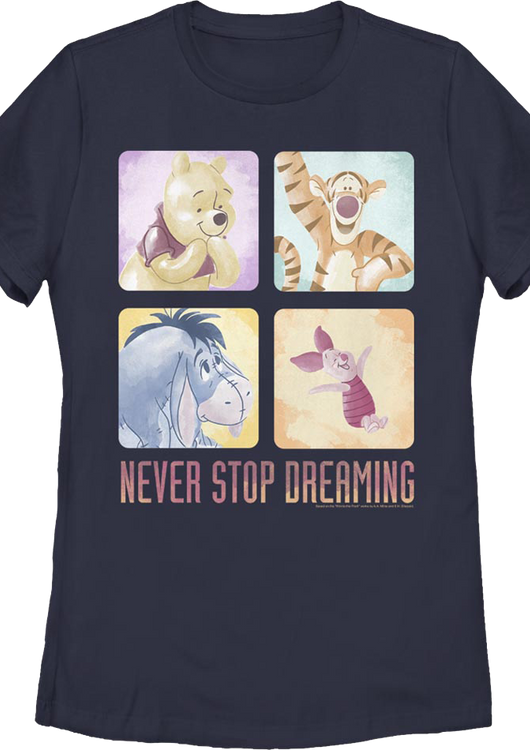 Womens Never Stop Dreaming Winnie The Pooh Shirt - main product image