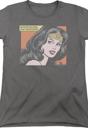 Womens Nevertheless She Persisted Wonder Woman Shirt