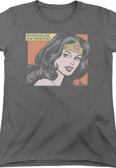 Womens Nevertheless She Persisted Wonder Woman Shirt