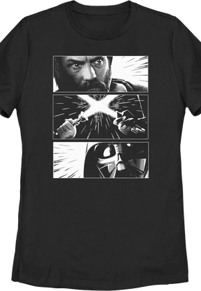 Womens Obi-Wan Kenobi and Darth Vader Panels Star Wars Shirt