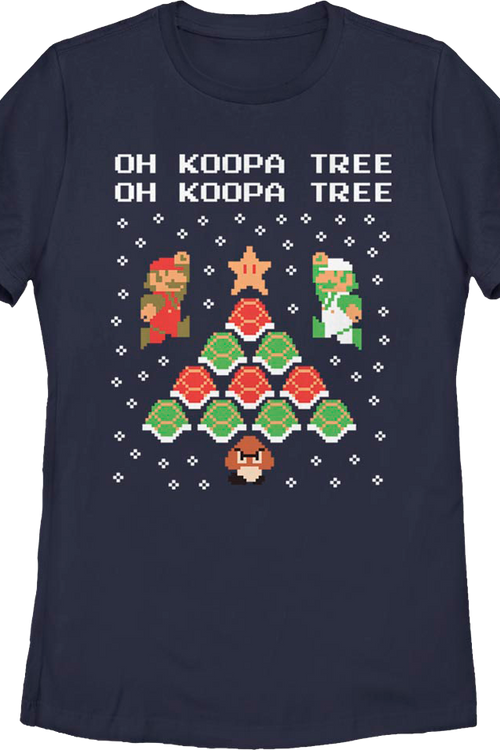 Womens Oh Koopa Tree Super Mario Bros. Christmas Shirtmain product image