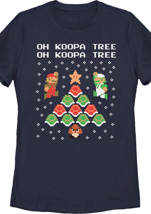 Womens Oh Koopa Tree Super Mario Bros. Christmas Shirt - main product image