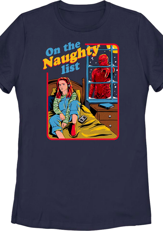 Womens On The Naughty List Stranger Things Shirt - main product image