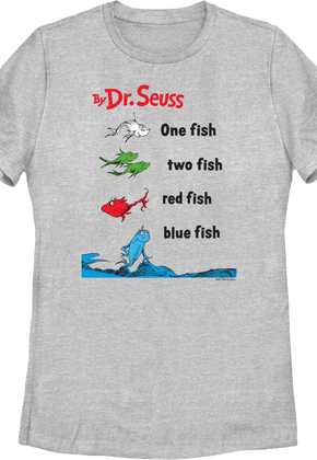 Womens One Fish, Two Fish, Red Fish, Blue Fish Dr. Seuss Shirt