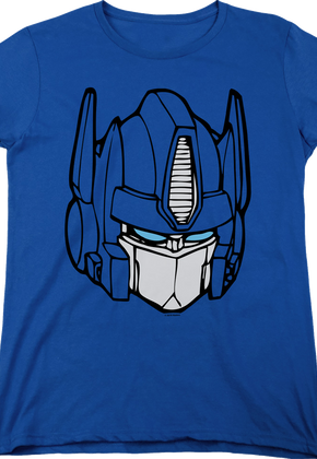 Womens Optimus Prime Head Shot Transformers Shirt