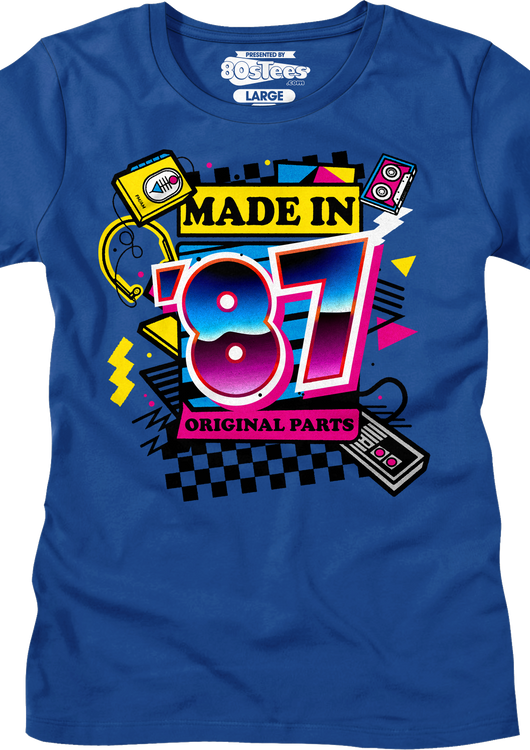 Womens Original Parts Made In '87 Shirt - main product image
