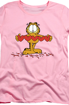 Womens Paper Hearts Garfield Shirt