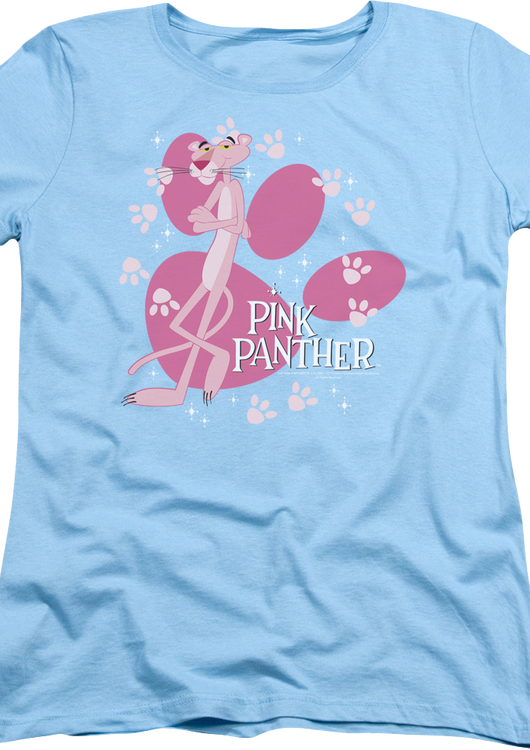 Womens Paw Prints Pink Panther Shirt - main product image