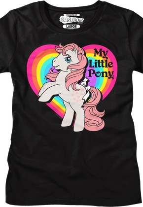 Womens Peachy Rainbow Heart My Little Pony Shirt