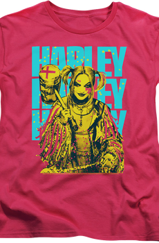 Womens Pink Harley Quinn Birds Of Prey Shirt