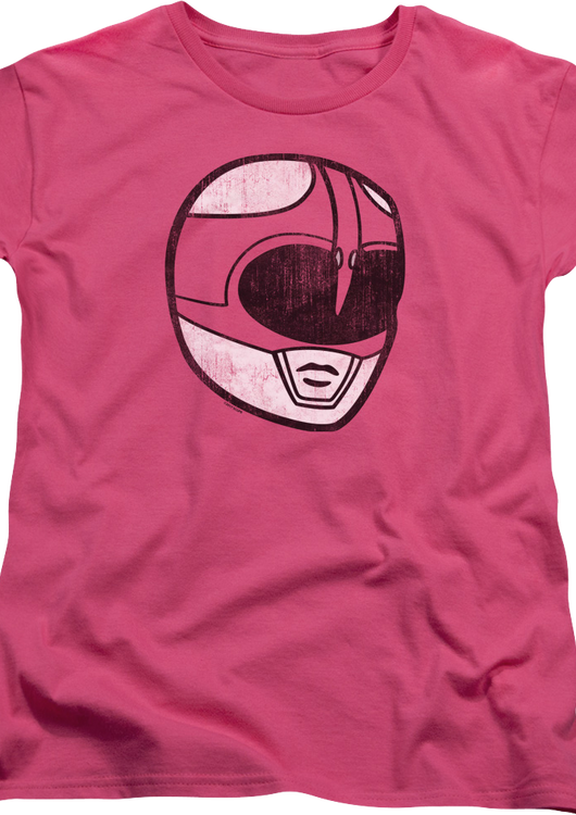 Womens Pink Ranger Helmet Mighty Morphin Power Rangers Shirt - main product image