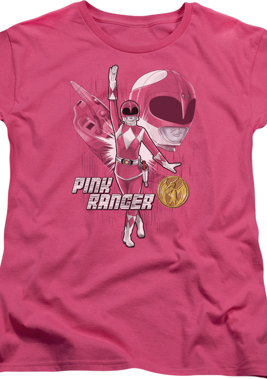 Womens Pink Ranger Mighty Morphin Power Rangers Shirt - main product image