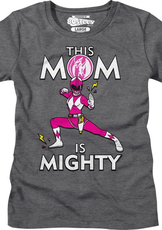 Womens Pink Ranger This Mom Mighty Morphin Power Rangers Shirt - main product image