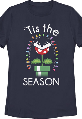 Womens Piranha Plant 'Tis The Season Super Mario Bros. Shirt