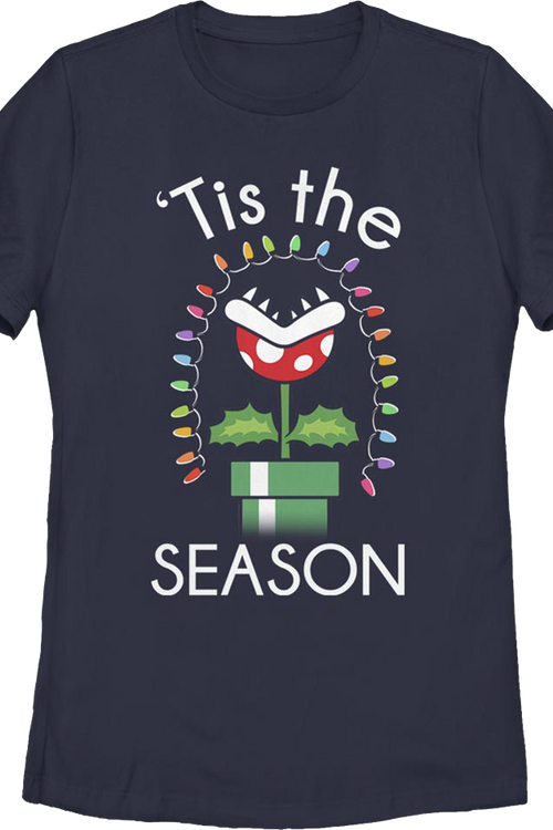 Womens Piranha Plant 'Tis The Season Super Mario Bros. Shirtmain product image