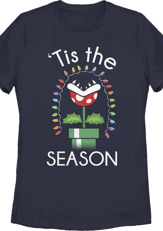 Womens Piranha Plant 'Tis The Season Super Mario Bros. Shirt - main product image