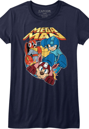 Womens Proto Man Rush and Mega Man Shirt