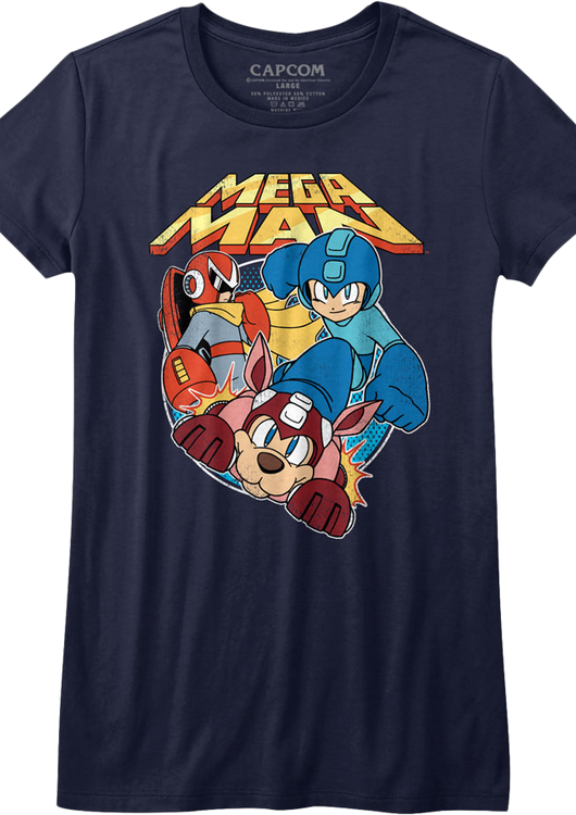 Womens Proto Man Rush and Mega Man Shirt - main product image