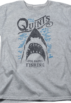 Womens Quint's Big Game Fishing Jaws Shirt