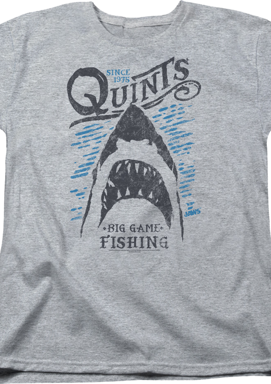 Womens Quint's Big Game Fishing Jaws Shirt - main product image