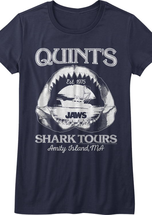 Womens Quint's Shark Tours Jaws Shirt - main product image
