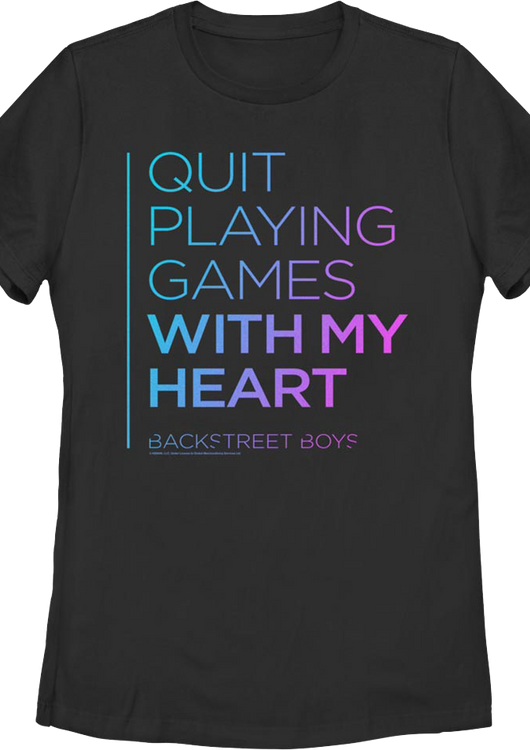 Womens Quit Playing Games With My Heart Backstreet Boys Shirt - main product image