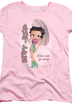 Womens Rain Rain Go Away Betty Boop Shirt