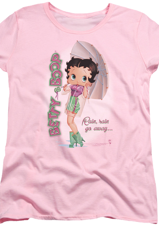 Womens Rain Rain Go Away Betty Boop Shirt - main product image