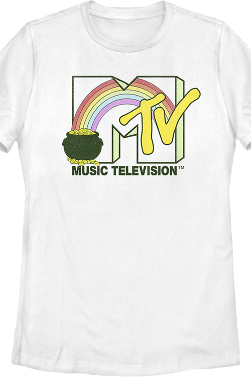 Womens Rainbow And Pot Of Gold Logo MTV Shirtmain product image