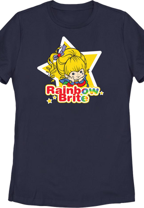 Womens Navy Rainbow Brite Shirt
