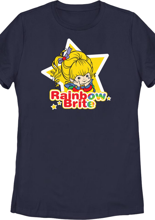 Womens Navy Rainbow Brite Shirt - main product image