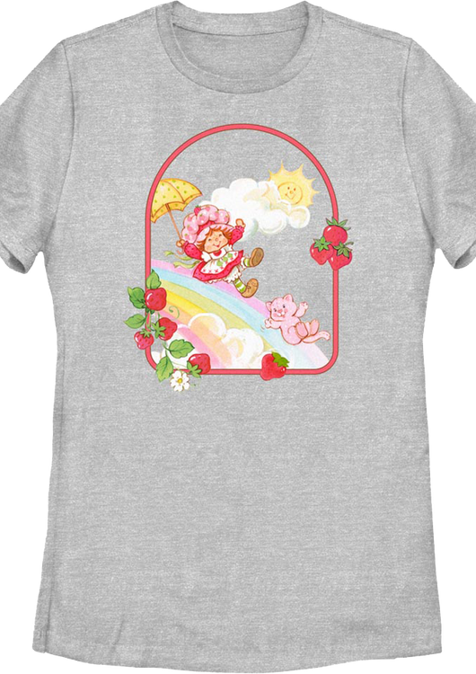 Womens Rainbow Slide Strawberry Shortcake Shirt - main product image