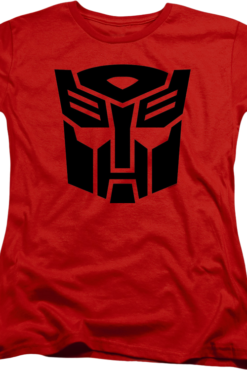 Womens Red Autobot Logo Transformers Shirtmain product image