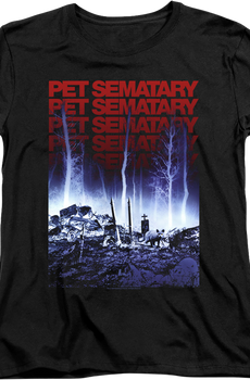 Womens Repeating Logo Pet Sematary Shirt