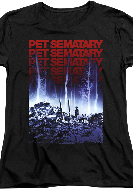 Womens Repeating Logo Pet Sematary Shirt - main product image