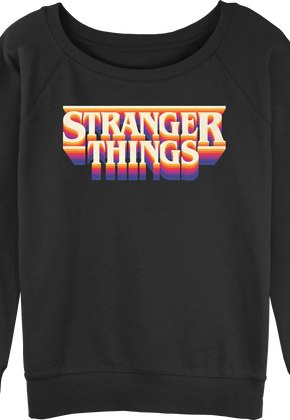 Womens Retro Colors Logo Stranger Things Sweatshirt
