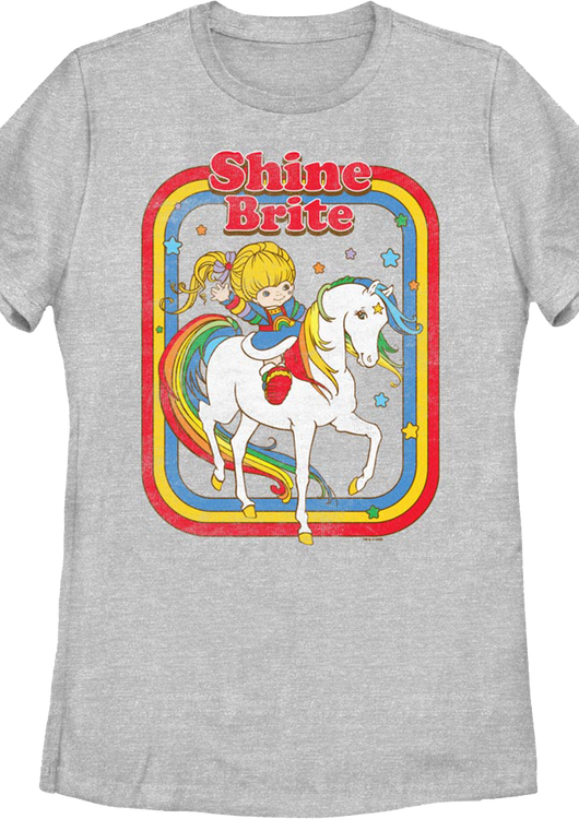 Womens Retro Shine Brite Colorful Frame Rainbow Brite Shirt - main product image
