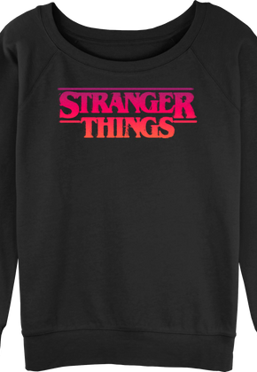 Womens Retrowave Logo Stranger Things Sweatshirt