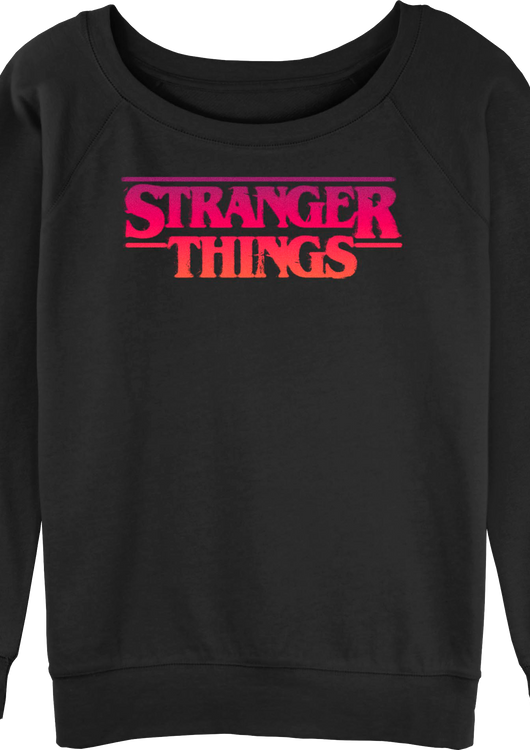Womens Retrowave Logo Stranger Things Sweatshirt - main product image