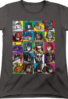 Womens Robot Collage Transformers Shirt