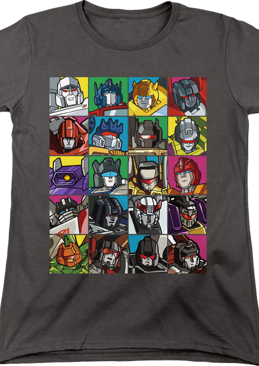 Womens Robot Collage Transformers Shirt - main product image