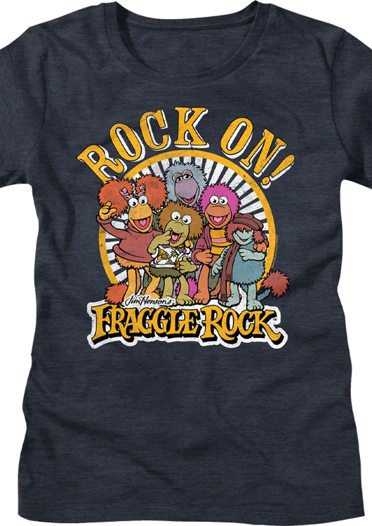 Womens Distressed Rock On Fraggle Rock Shirt - main product image