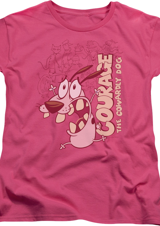 Womens Running Scared Courage The Cowardly Dog Shirt - main product image