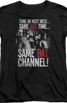 Womens Same Bat Time Same Bat Channel Batman Shirt