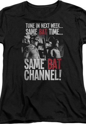 Womens Same Bat Time Same Bat Channel Batman Shirt