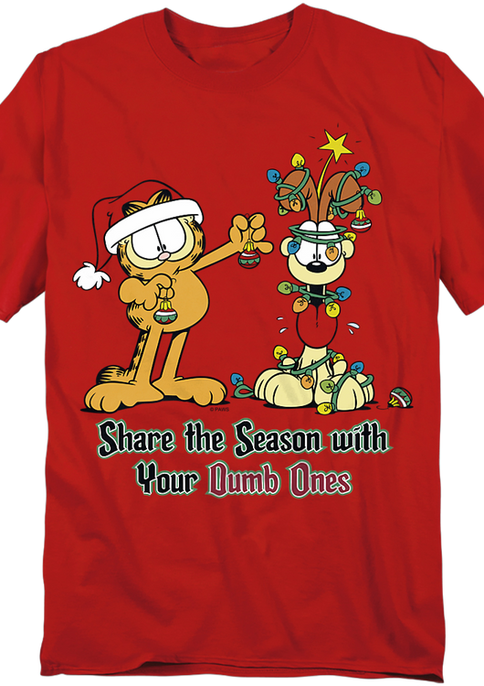 Womens Share The Season With Your Dumb Ones Garfield Shirt - main product image