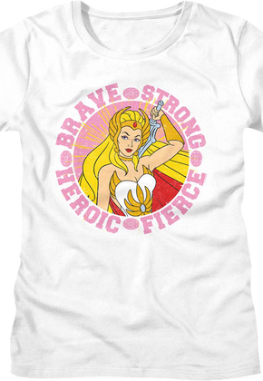 Womens She-Ra Brave Strong Heroic Fierce Masters of the Universe Shirt