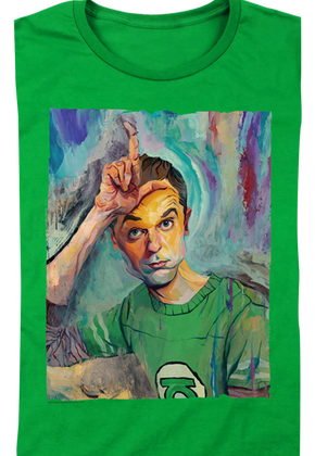 Womens Sheldon Painting Big Bang Theory Shirt