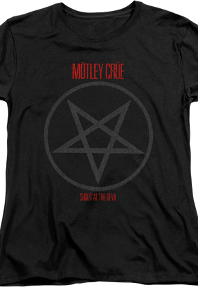 Womens Shout At The Devil Pentagram Motley Crue Shirt