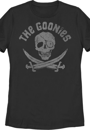 Womens Skull And Cross Swords Logo Goonies Shirt
